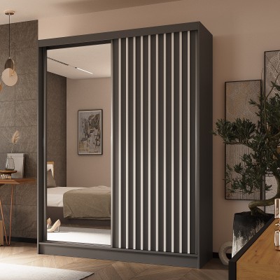 Szafa Przesuwna LAMELLO 160 cm z Lustrem Masseno