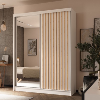 Szafa Przesuwna LAMELLO 160 cm z Lustrem Masseno