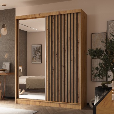 Szafa Przesuwna LAMELLO 160 cm z Lustrem Masseno