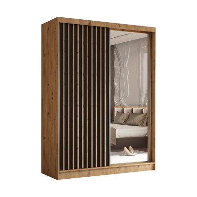 Szafa Przesuwna LAMELLO 160 cm z Lustrem Masseno