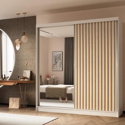 Szafa Przesuwna LAMELLO 200 cm z Lustrem Masseno