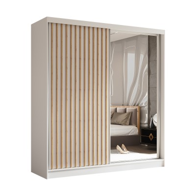 Szafa Przesuwna LAMELLO 200 cm z Lustrem Masseno