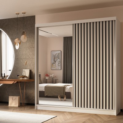 Szafa Przesuwna LAMELLO 200 cm z Lustrem Masseno