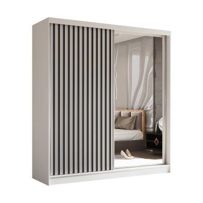 Szafa Przesuwna LAMELLO 200 cm z Lustrem Masseno