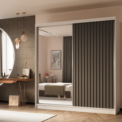 Szafa Przesuwna LAMELLO 200 cm z Lustrem Masseno