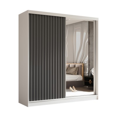 Szafa Przesuwna LAMELLO 200 cm z Lustrem Masseno