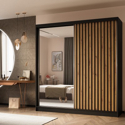 Szafa Przesuwna LAMELLO 200 cm z Lustrem Masseno