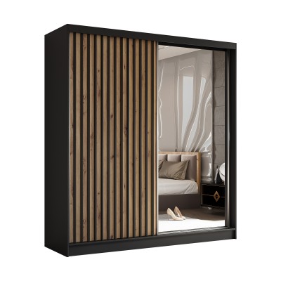 Szafa Przesuwna LAMELLO 200 cm z Lustrem Masseno