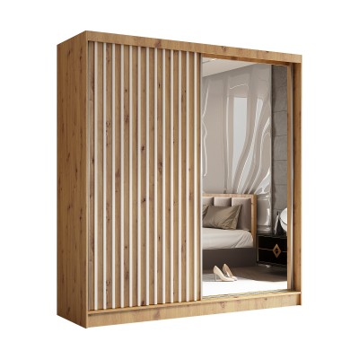 Szafa Przesuwna LAMELLO 200 cm z Lustrem Masseno