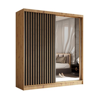 Szafa Przesuwna LAMELLO 200 cm z Lustrem Masseno