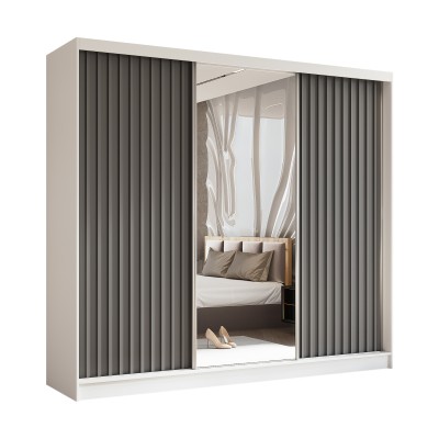 Szafa Przesuwna LAMELLO 240 cm z Lustrem Masseno