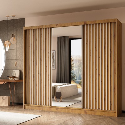 Szafa Przesuwna LAMELLO 240 cm z Lustrem Masseno