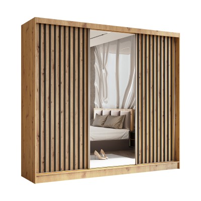 Szafa Przesuwna LAMELLO 240 cm z Lustrem Masseno