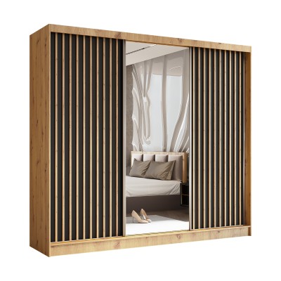 Szafa Przesuwna LAMELLO 240 cm z Lustrem Masseno