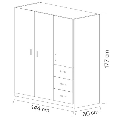 Szafa Uchylna PINELLO 114 cm Masseno