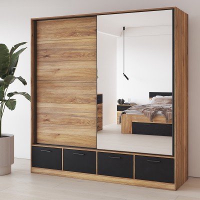 Szafa Przesuwna BETTINA 200 cm z Lustrem Masseno