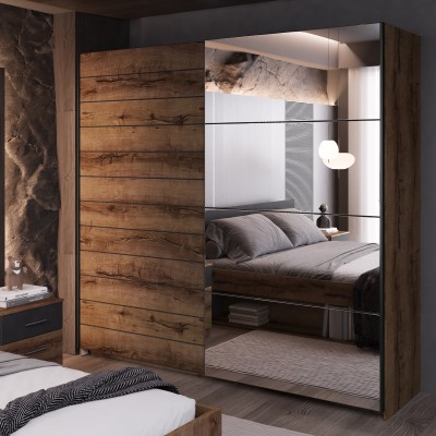 Szafa Przesuwna BETTINA 221 cm z Lustrem Masseno