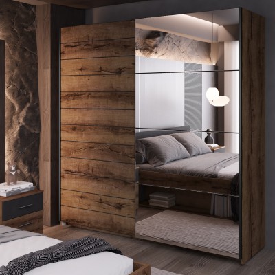 Szafa Przesuwna BETTINA 200 cm z Lustrem Masseno