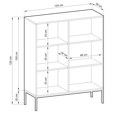 Komoda STELLARE 104 cm do Salonu Sypialni