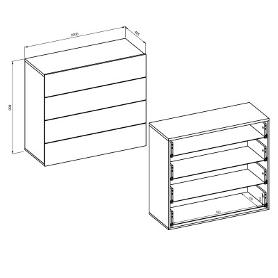 Komoda PRESARO 100 cm do Salonu Sypialni