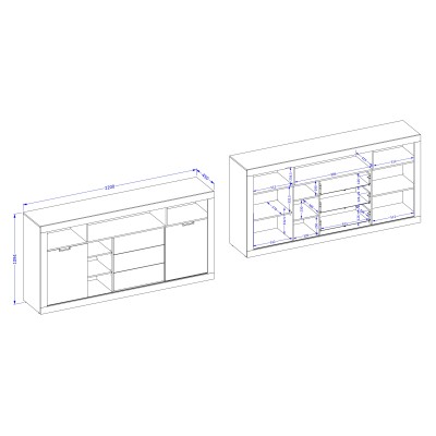 Komoda DAVOR 220 cm do Salonu Sypialni