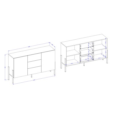 Komoda CONTE 154 cm do Salonu Sypialni