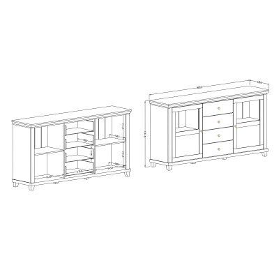 Komoda EVANDRO 181 cm do Salonu Sypialni