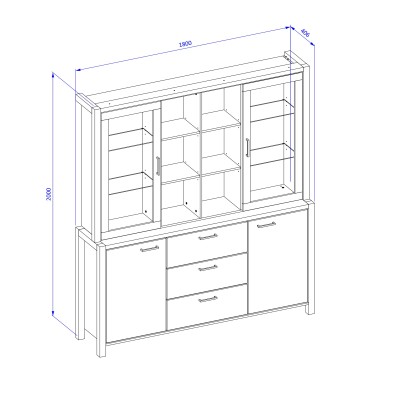 Komoda ATTIVO 180 cm do Salonu Sypialni