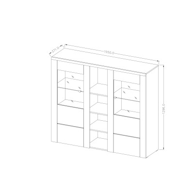 Komoda LARISSA 155 cm do Salonu Sypialni