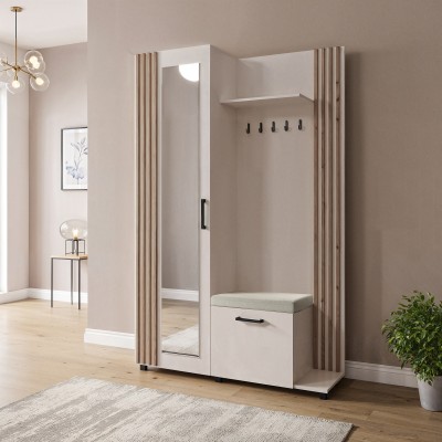 Masseno Garderoba ARMADIO 137/207/42 cm do Przedpokoju Nowoczesna Kaszmir