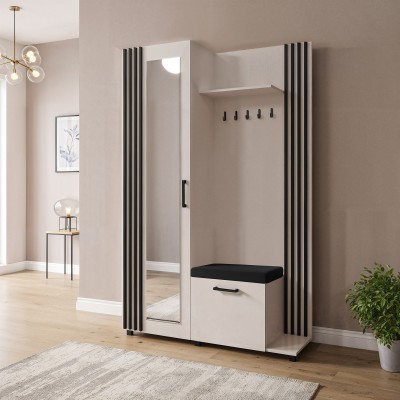 Masseno Garderoba ARMADIO 137/207/42 cm do Przedpokoju Nowoczesna Kaszmir