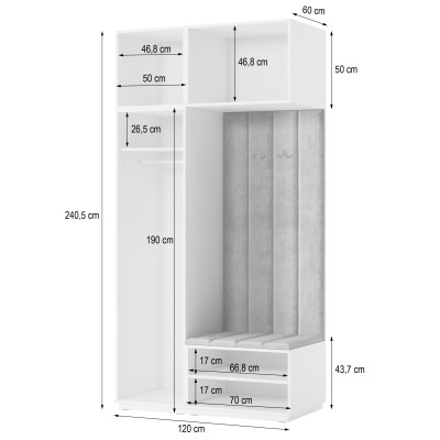 Garderoba REMA 120 cm