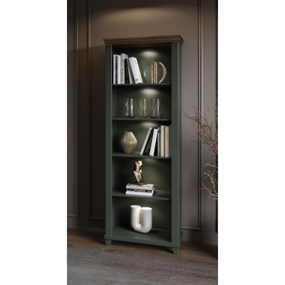 Masseno Regał EVOLETTA do Salonu Szafka Półka na Książki 200x71x42 cm Zielony