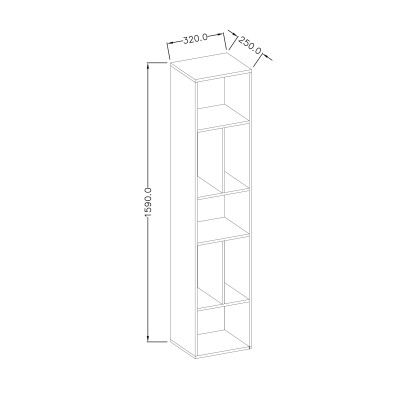 Regał IBIZA 32 cm Szafka Półka na książki