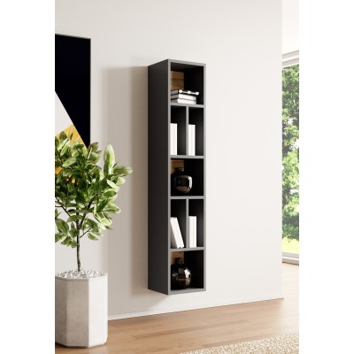 Masseno Regał IBIZA do Salonu Szafka Półka na Książki 159x32x25 cm Antracyt