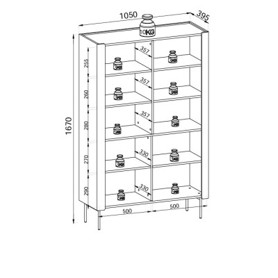 Regał AVVOLGERE 105 cm Szafka Półka na książki