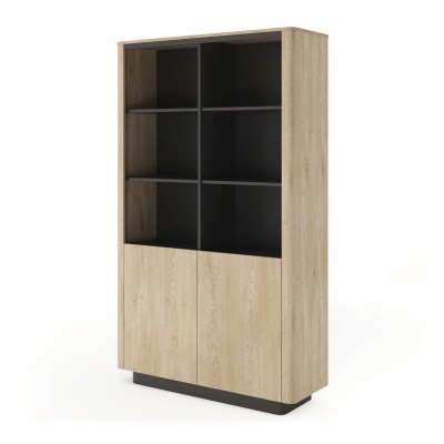 Masseno Regał OMBRA do Salonu Szafka Półka na Książki 190,1x113,2x38,1 cm Dąb