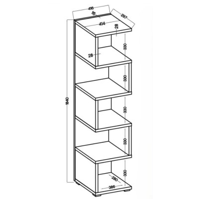 4 cm Szafka Półka na książki