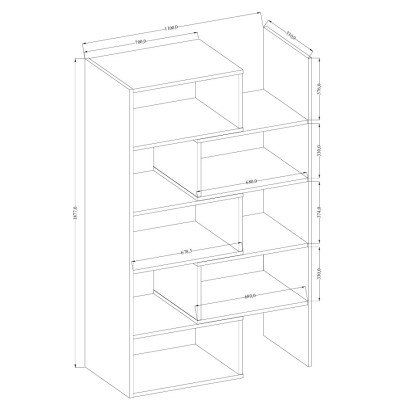 Regał LORIS 125 cm Szafka Półka na książki