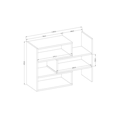 Regał LORIS 125 cm Szafka Półka na książki