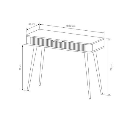 Toaletka LANTANA z Szufladami Nowoczesna Biurko do Makijażu