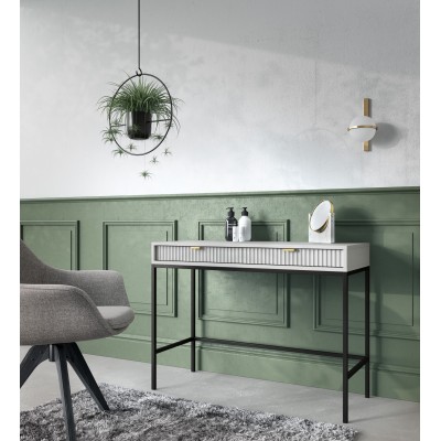 Masseno Toaletka do Sypialni STELLARE z Szufladami Nowoczesna Biurko do Makijażu Szary