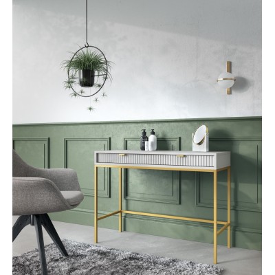 Masseno Toaletka do Sypialni STELLARE z Szufladami Nowoczesna Biurko do Makijażu Szary