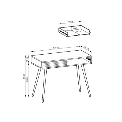 Toaletka VENEZIA z Szufladami Nowoczesna Biurko do Makijażu