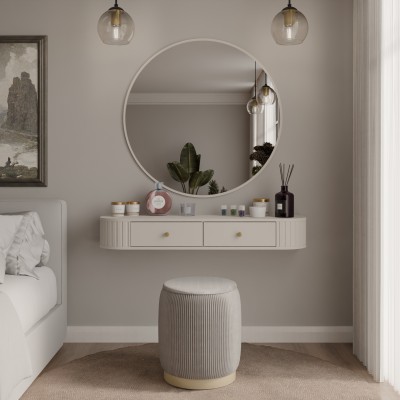 Toaletka BOLLA z Szufladami Nowoczesna Biurko do Makijażu