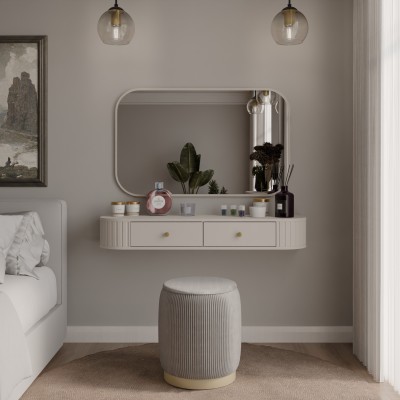 Toaletka BOLLA z Szufladami Nowoczesna Biurko do Makijażu