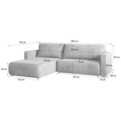 Ecksofa TURIN P POSO 05 fur Wohnzimmer