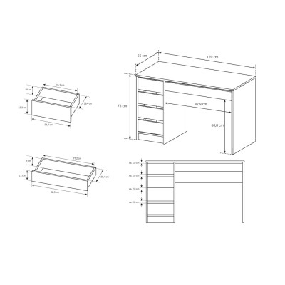 Biurko ESTE 120 cm do Pokoju Biura