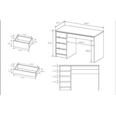 Biurko ESTE 120 cm do Pokoju Biura