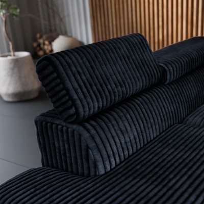 Narożnik VELISS – Tkanina sztruksowa – kolor: Tilia